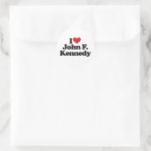 Sticker Rond J'aime John F Kennedy (Sac)