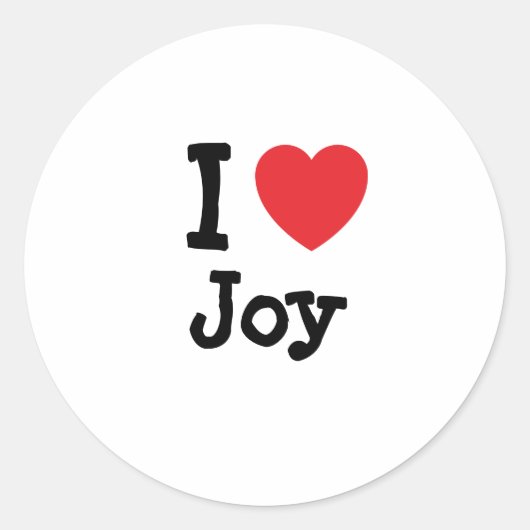 Sticker Rond J'aime Joy coeur T-shirt (Devant)