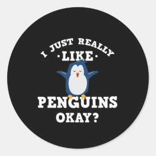 Sticker Rond J'aime juste vraiment l'autocollant de citation de
