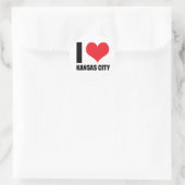 Sticker Rond J'aime Kansas City (Sac)