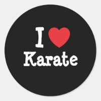 J'aime Karate coeur personnalisé