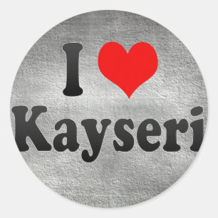 Sticker Rond J'aime Kayseri, Turquie