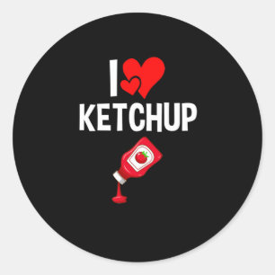 Sticker Rond J'aime Ketchup