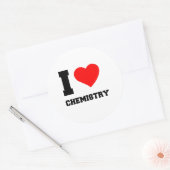 STICKER ROND J'AIME LA CHIMIE (Enveloppe)
