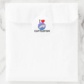 Sticker Rond J'Aime La Cuttlefish (Sac)