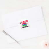 Sticker Rond J'aime la Gambie (Enveloppe)