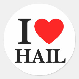 Sticker Rond J'aime la grêle