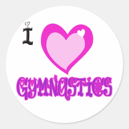 Sticker Rond J'aime la gYMNASTIQUE (Devant)