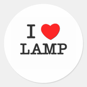 Sticker Rond J'aime la lampe