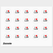 Sticker Rond J'aime la loi (Feuille)