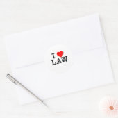 Sticker Rond J'aime la loi (Enveloppe)