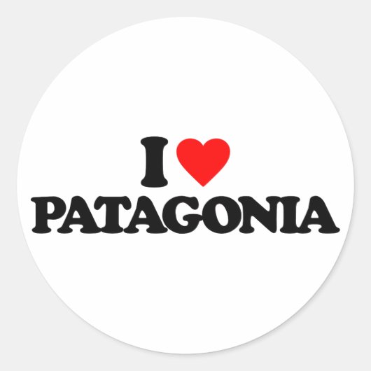 STICKER ROND J'AIME LA PATAGONIE (Devant)