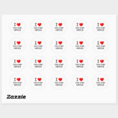 Sticker Rond J'Aime La Poste (Feuille)