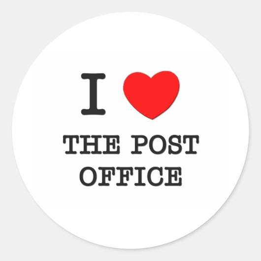 Sticker Rond J'Aime La Poste (Devant)