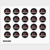 Sticker Rond j'aime la science / i coeur science / anatomie (Feuille)