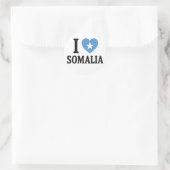 Sticker Rond J'aime la Somalie (Sac)