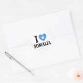 Sticker Rond J'aime la Somalie (Enveloppe)
