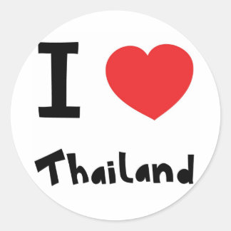 Sticker Rond J'aime la Thaïlande