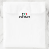 Sticker Rond J'aime la Toscane (Sac)