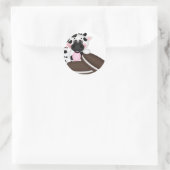 Sticker Rond J'Aime La Vache Lait (Sac)