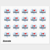 Sticker Rond J'aime l'alphabétisation (Feuille)