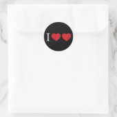Sticker Rond J'aime l'amour (Sac)