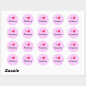 Sticker Rond J'aime l'anatomie (Feuille)