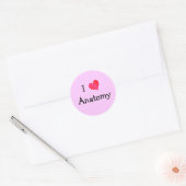 Sticker Rond J'aime l'anatomie (Enveloppe)
