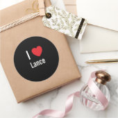 Sticker Rond J'aime Lance (Cadeaux)
