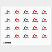 Sticker Rond J'aime l'âne (Feuille)
