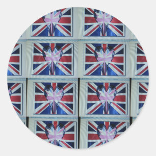 Sticker Rond J'aime l'Angleterre Impression d'art