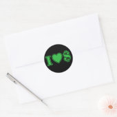 Sticker Rond J'aime l'argent (Enveloppe)