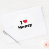 Sticker Rond J'aime l'argent (Enveloppe)
