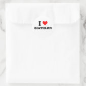 Sticker Rond J'aime le biathlon (Sac)