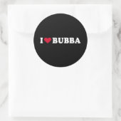 STICKER ROND J'AIME LE BUBBA (Sac)