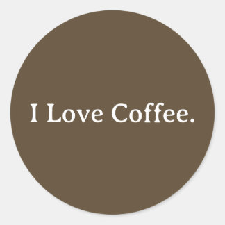 Sticker Rond J'Aime Le Café.