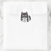 Sticker Rond J'aime le café et les chats - Choisir la couleur a (Sac)