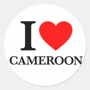 Sticker Rond J'aime le Cameroun