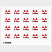 Sticker Rond J'aime le Canada (Feuille)