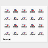 Sticker Rond J'aime le Chili (Feuille)
