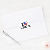 Sticker Rond J'aime le Chili (Enveloppe)
