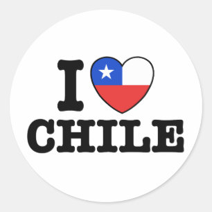 Sticker Rond J'aime le Chili