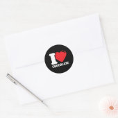 Sticker Rond J'Aime Le Chocolat S'Il Chocolate (Enveloppe)