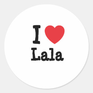 Sticker Rond J'aime le coeur de Lana T-Shirt