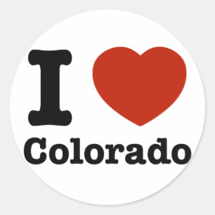 Sticker Rond J'Aime Le Colorado