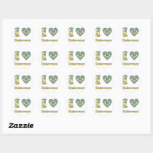 Sticker Rond J'aime le Delaware (Feuille)