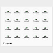 Sticker Rond J'aime le drapeau de Tanzanie (Feuille)
