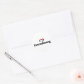Sticker Rond J'aime le drapeau du Luxembourg (Enveloppe)
