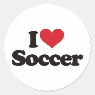 Sticker Rond J'aime le football