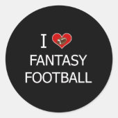 Sticker Rond J'Aime Le Football Imaginaire (Devant)